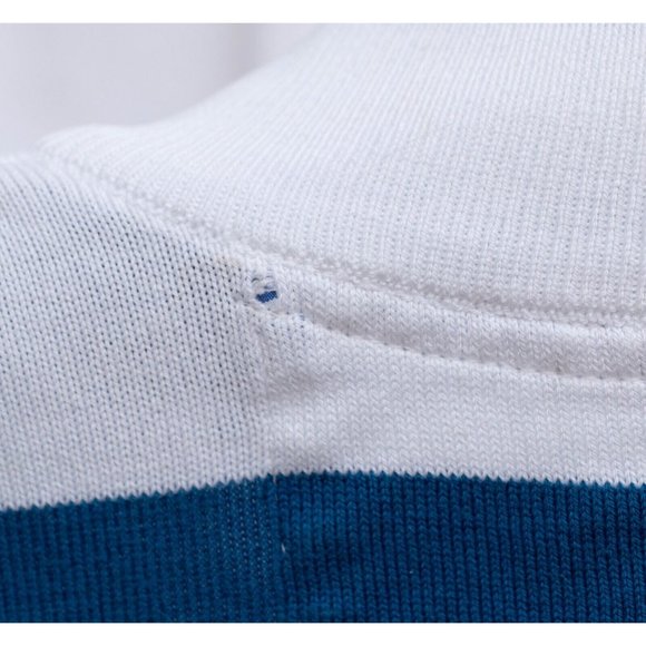 PAUL & SHARK Yachting White Blue Purple Cotton 1/4-Zip Pullover 2XL Italy AS IS - Picture 11 of 12